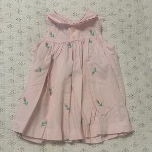 Pink Embroidered Sleeveless Baby Dress